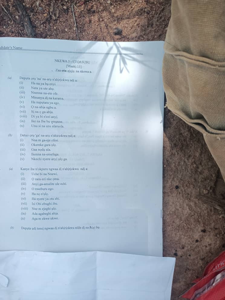 2024 WAEC Igbo Questions and Answers expoz available now