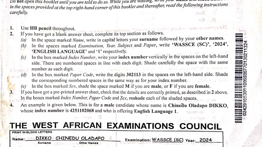 2024 WAEC English Language Past Questions and Answers