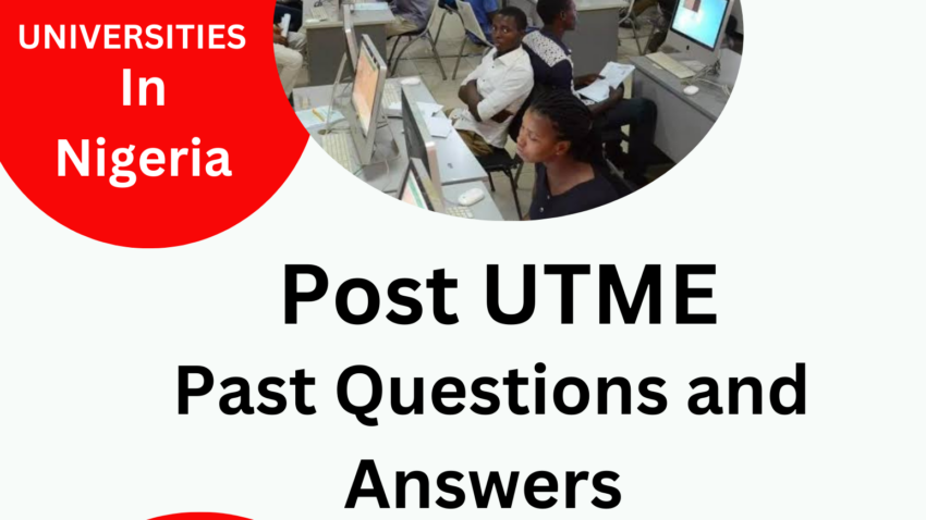 Post UTME Past Questions and Answers free pdf download