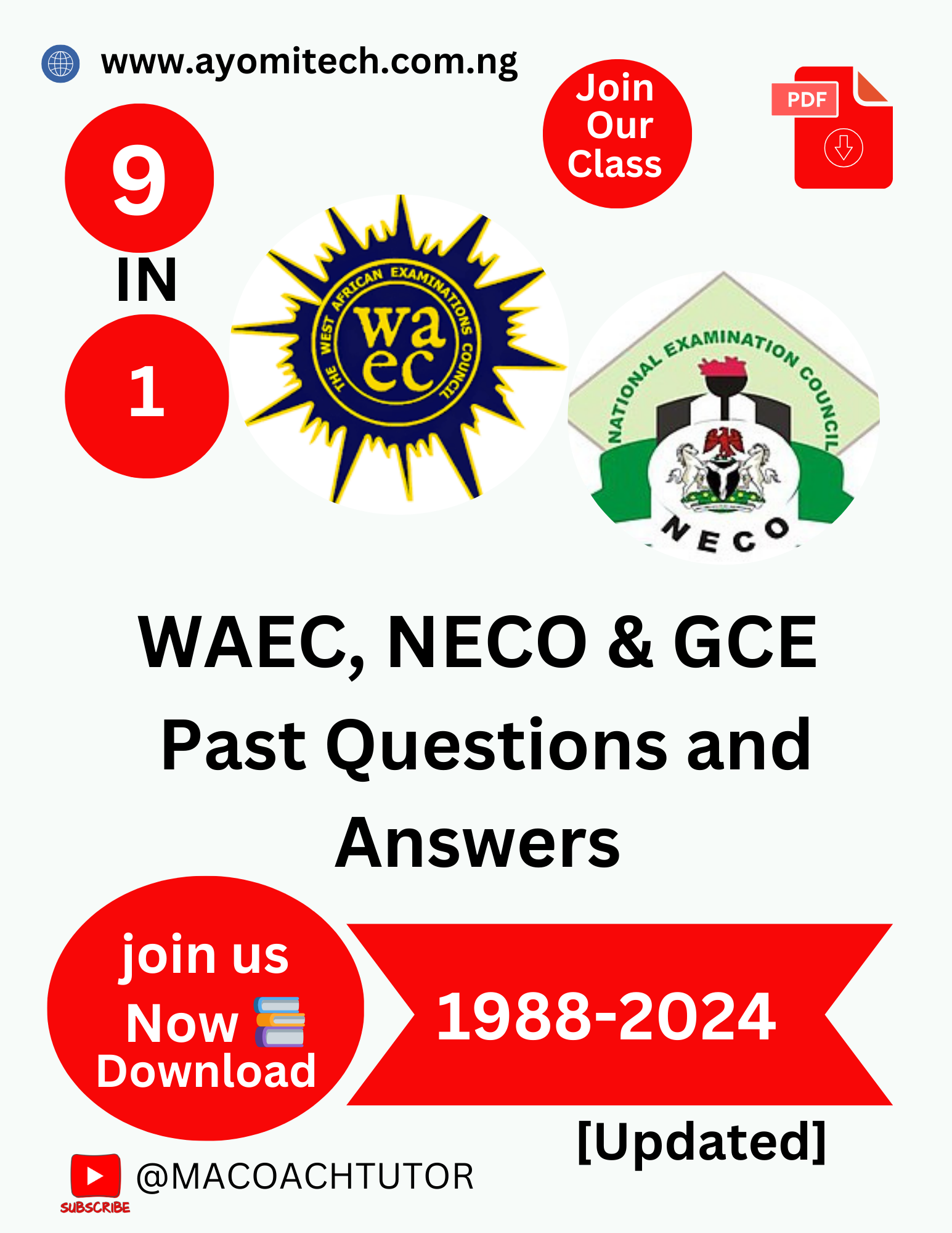 WAEC Past Questions and Answers free pdf download