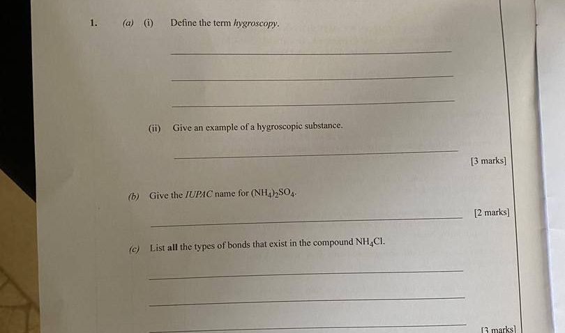 2024 WAEC GCE Chemistry Questions and answers