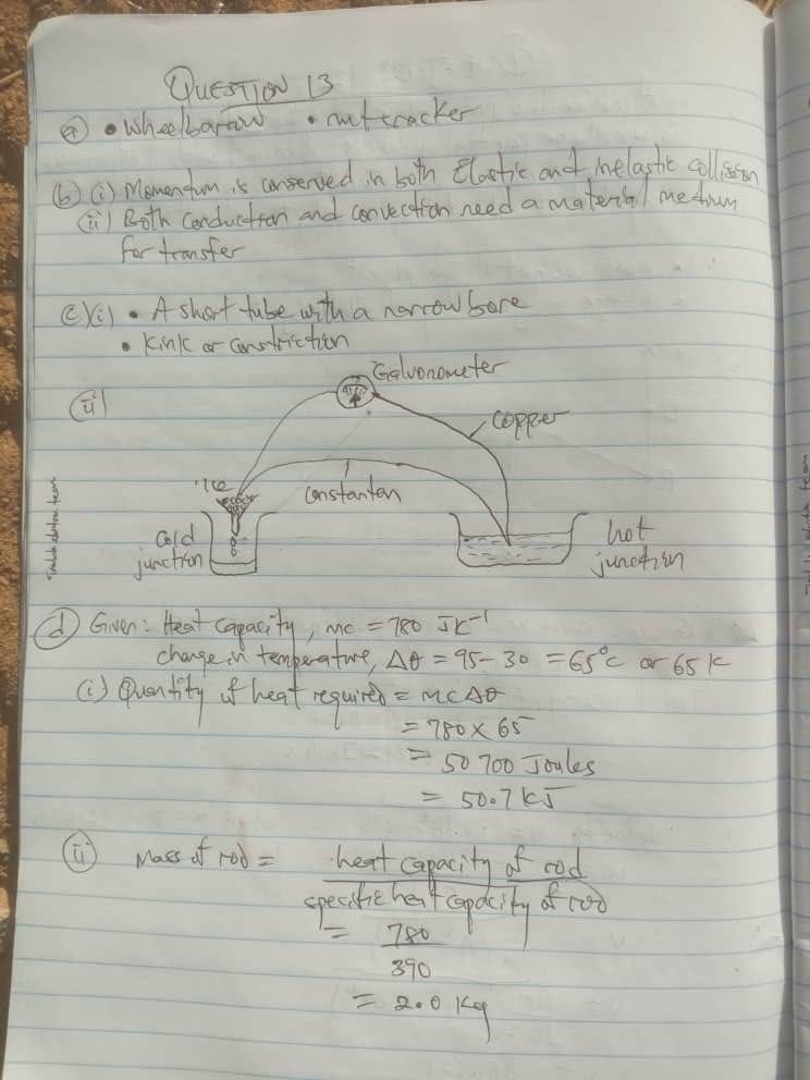 NECO GCE Physics Questions and Answers