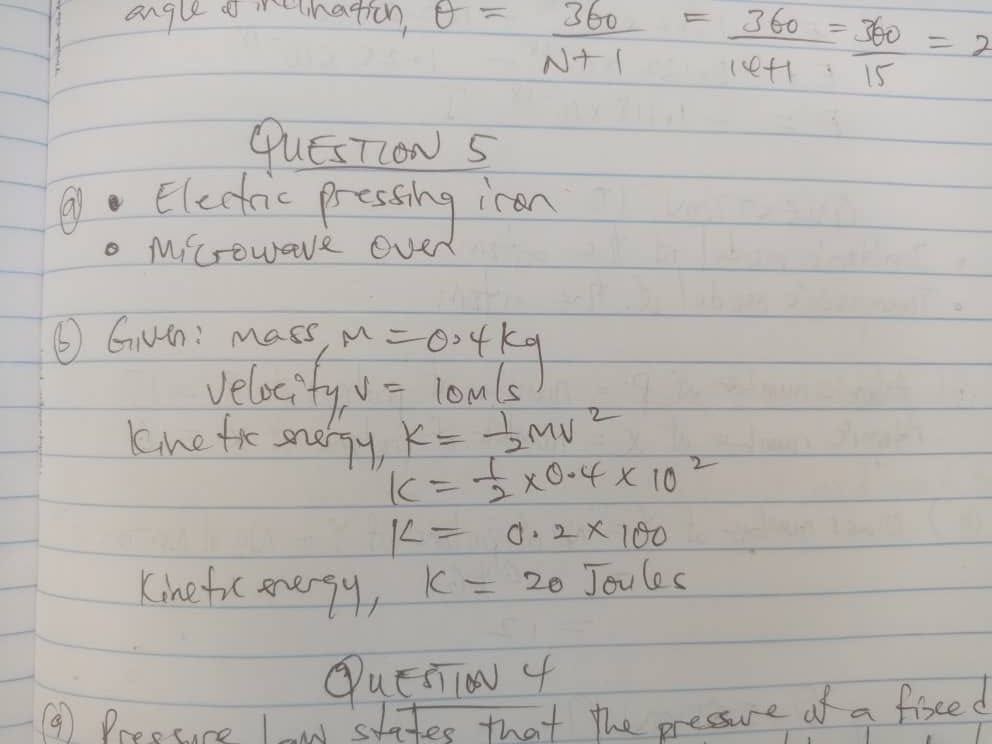 NECO GCE Physics Questions and Answers