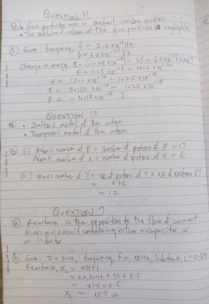 NECO GCE Physics Questions and Answers