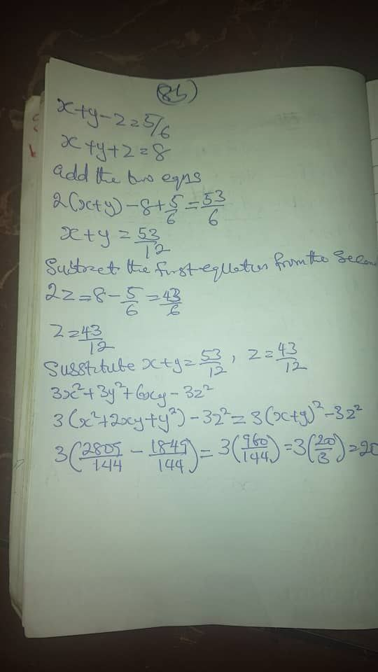 
WAEC GCE Mathematics Questions and Answers