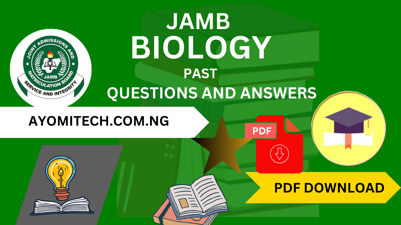 JAMB Biology past questions and answers pdf