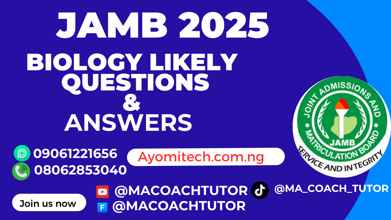 JAMB 2025 Biology: 20+ Likely Exam Questions & How to Ace Them
