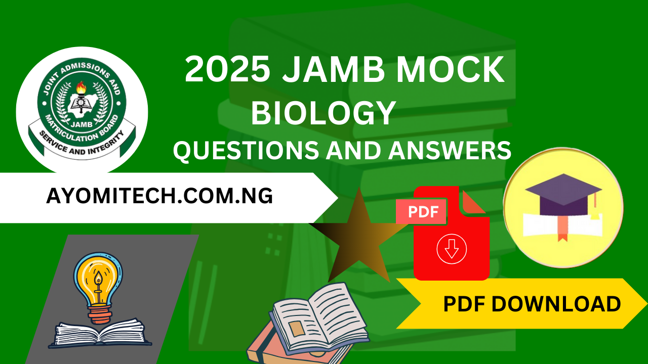 2025 JAMB Biology Mock questions and answers