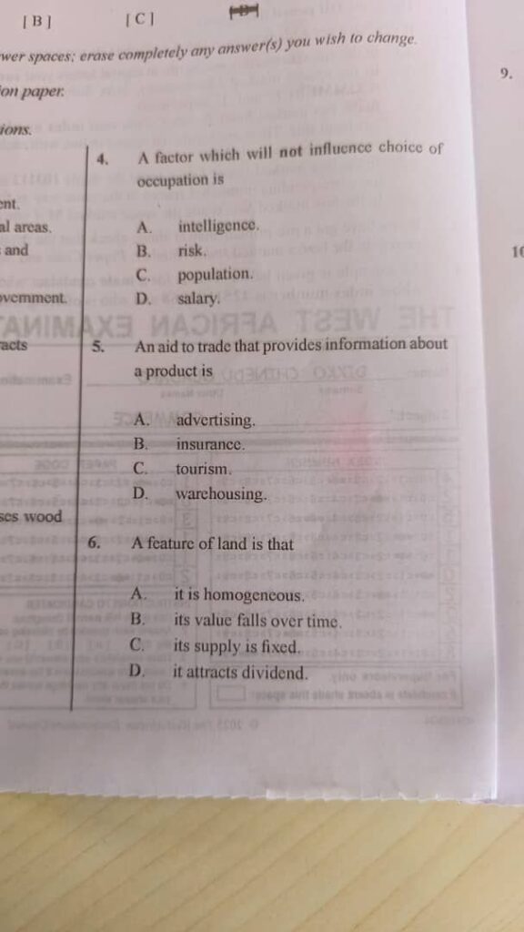 2025 WAEC Commerce questions and answers available