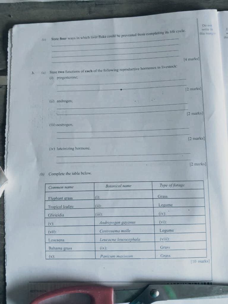 2025 WAEC Animal Husbandry questions and answers available