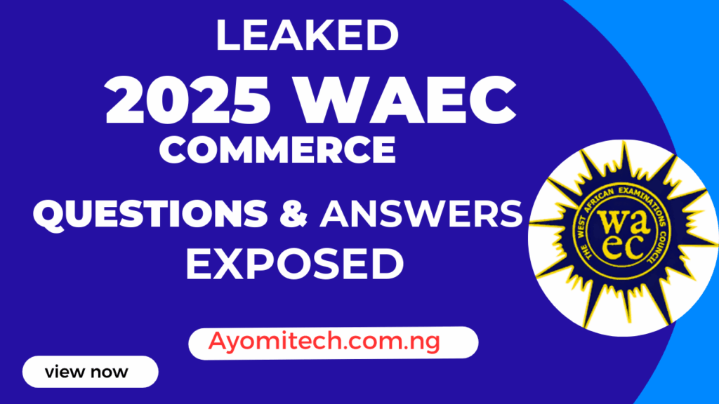2025 WAEC Commerce questions and answers